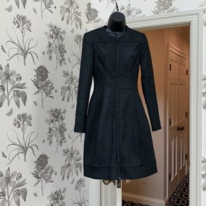 Yigal Azrouel Designer black textured zip dress